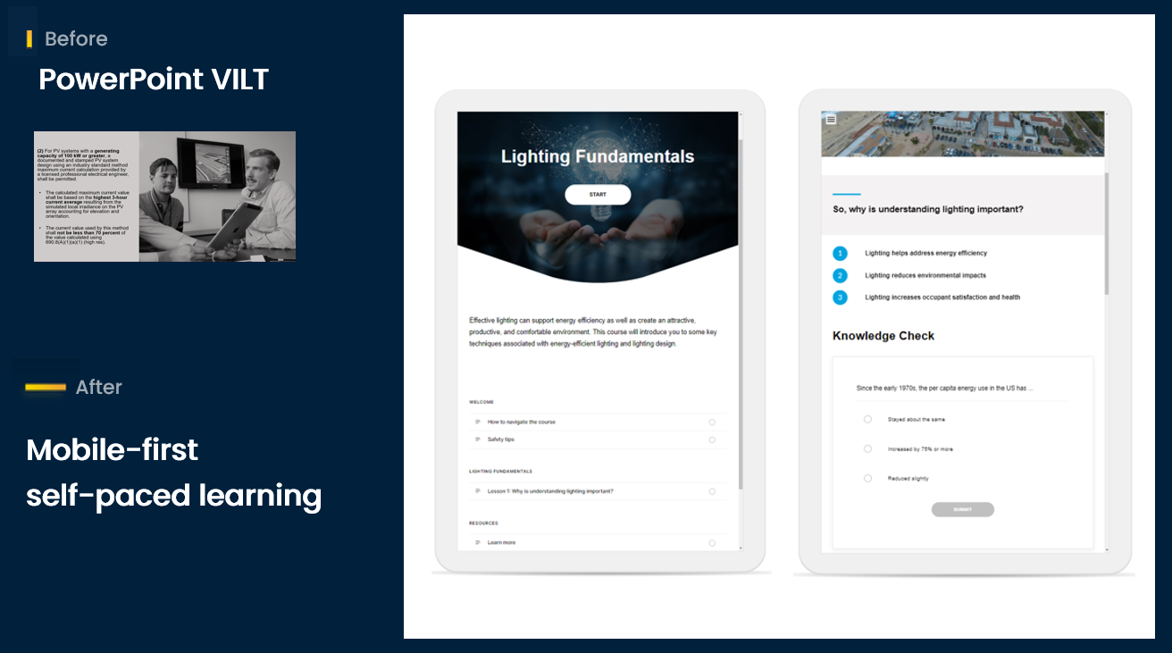 Mobile-First Technical Course on Lighting and Electricity